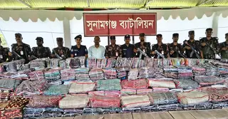 সুনামগঞ্জ সীমান্তে সাড়ে ৫ কোটি টাকার অবৈধ পণ্য জব্দ